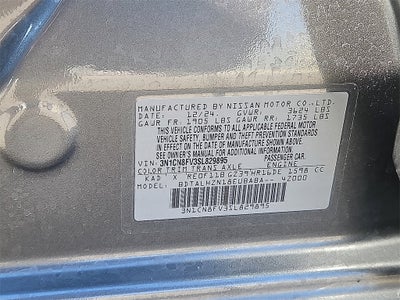 2025 Nissan Versa 1.6 SR