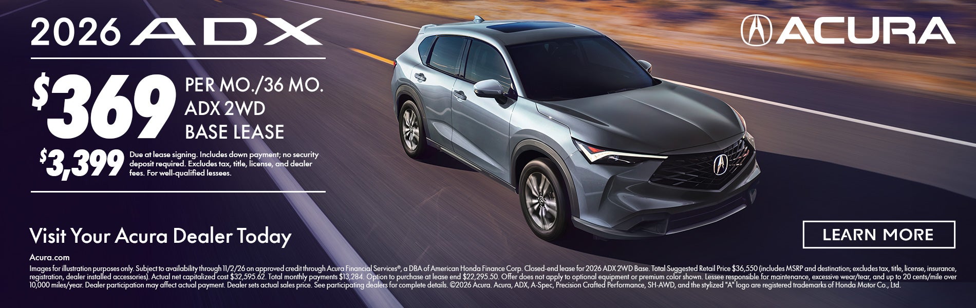 ADX $369 Lease