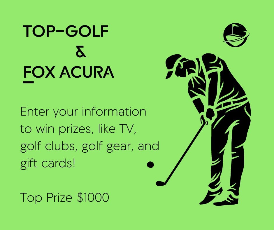 infographic about Top Golf & Fox Acura